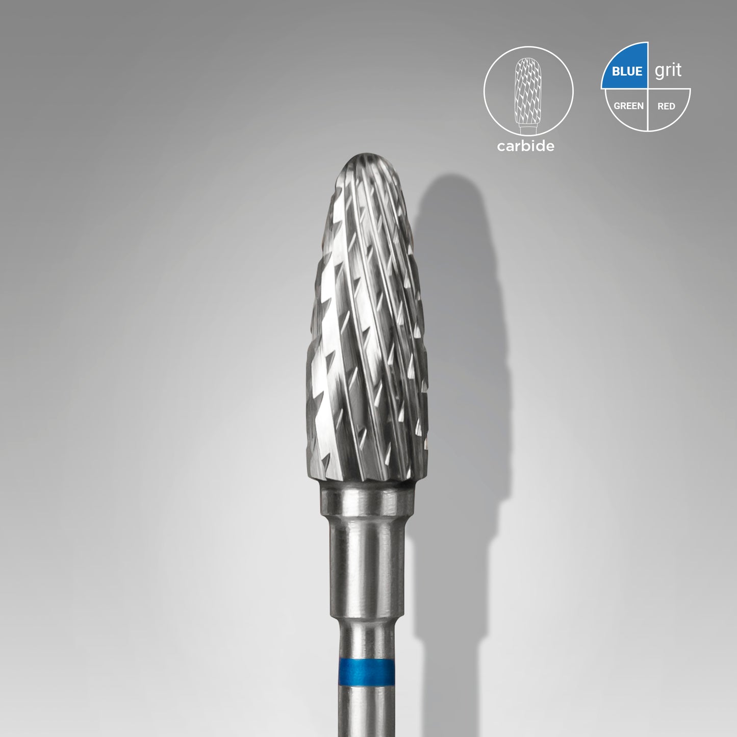 Fraise en Carbure - Grain Bleu Embout arrondi 0,5 x 1,3 cm