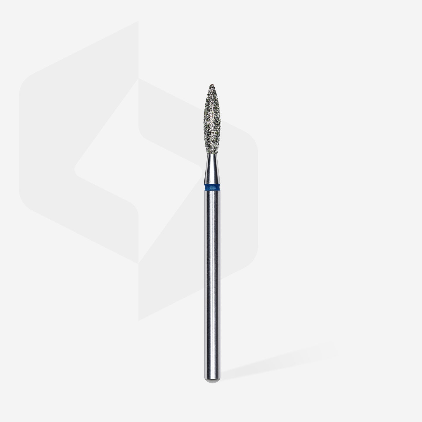 Fraise en diamant flamme arrondie - Grain bleu 0,23 x 1 cm
