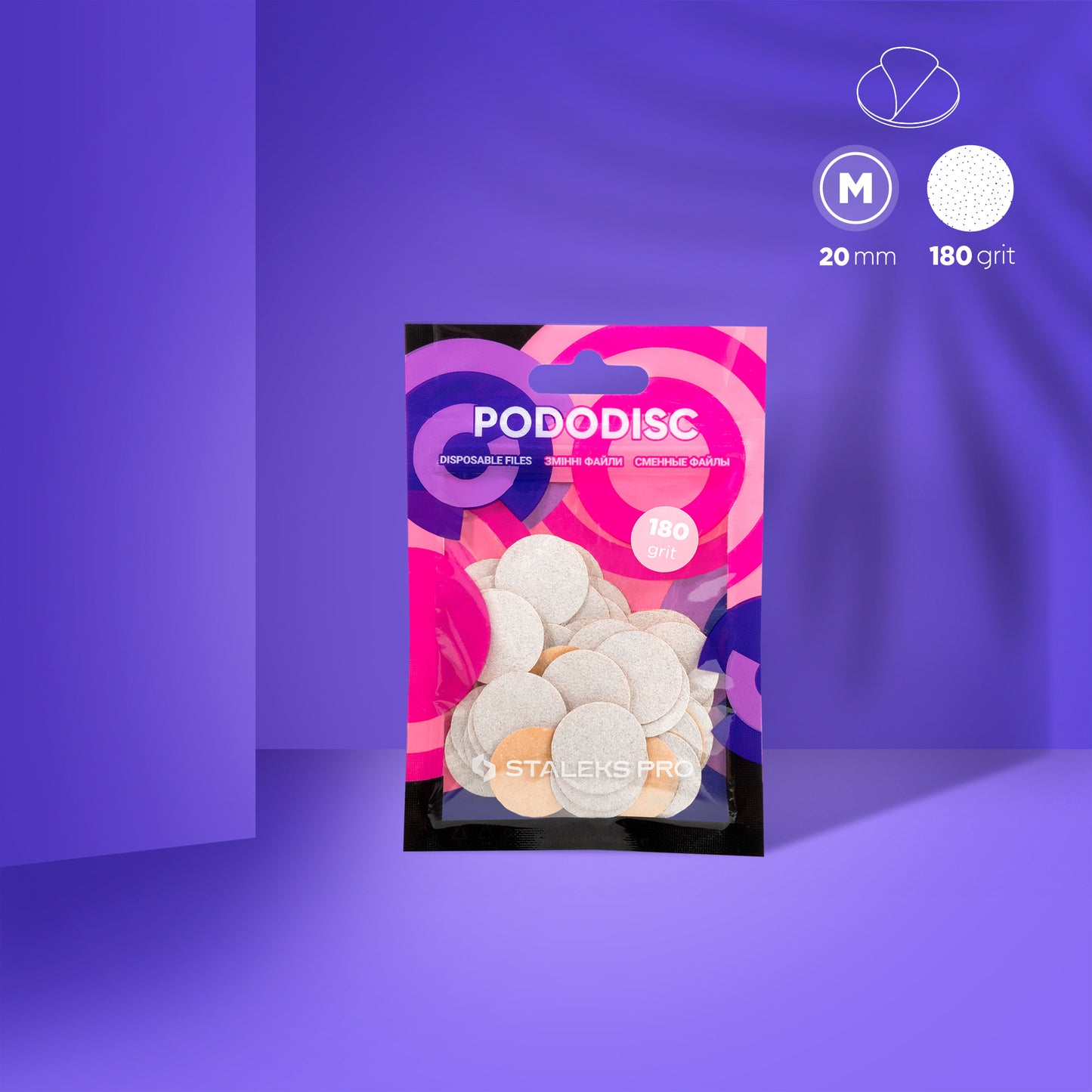Recharges limes pour disque PODODISC M Grain 180 (x50 pcs)