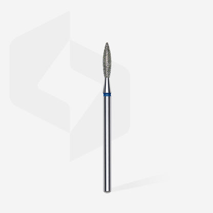 Fraise en diamant flamme arrondie - Grain bleu 0,23 x 1 cm