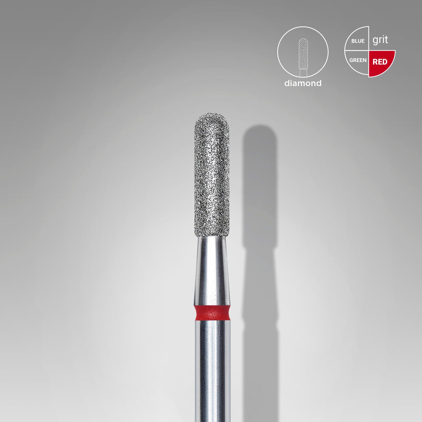 Fraise en diamant Tonneau Grain Rouge 0,23 x 0,8 cm