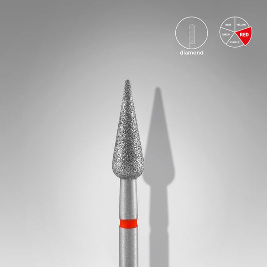 Fraise en diamant Tulipe Grain Rouge 0,4 x 1,2 cm